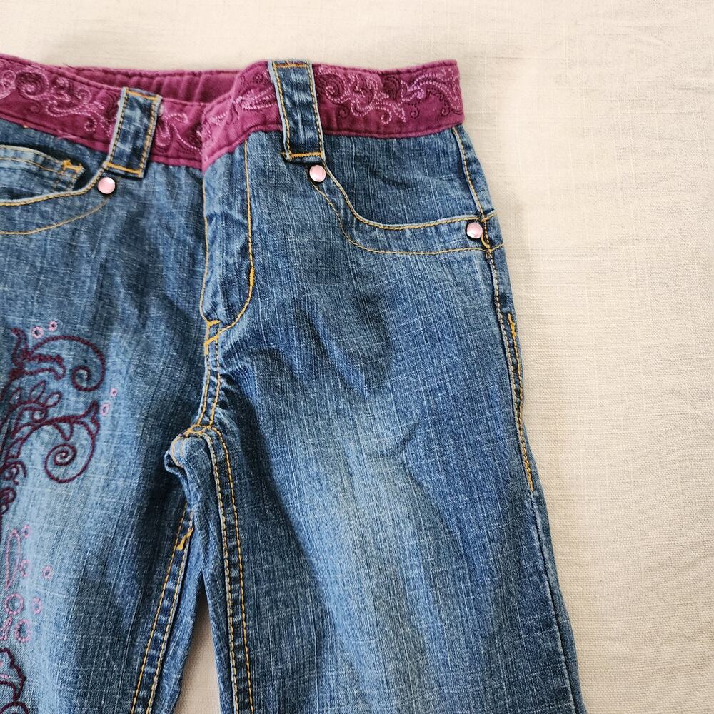 Y2k Embroidered Flared Jeans 4t - Picture 3 of 7